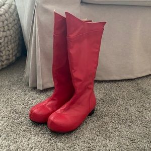 Girls Red Boots